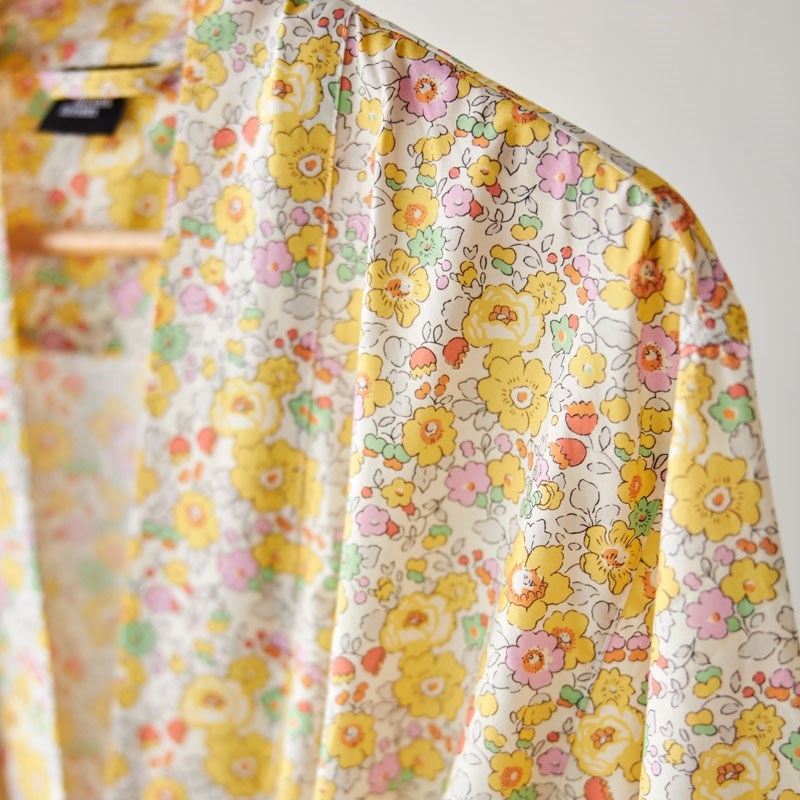 Cotton Printed Bathrobe Made With Liberty Fabric