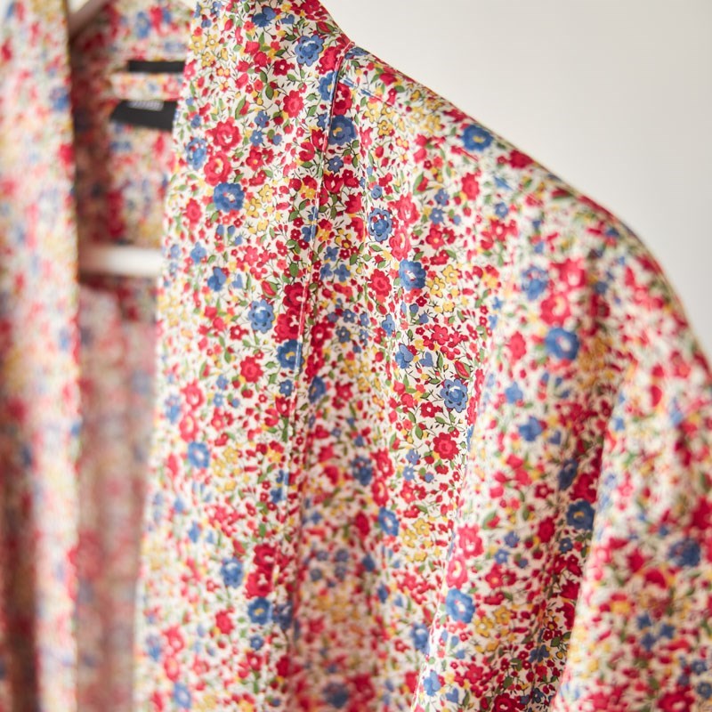 Cotton Printed Bathrobe Made With Liberty Fabric