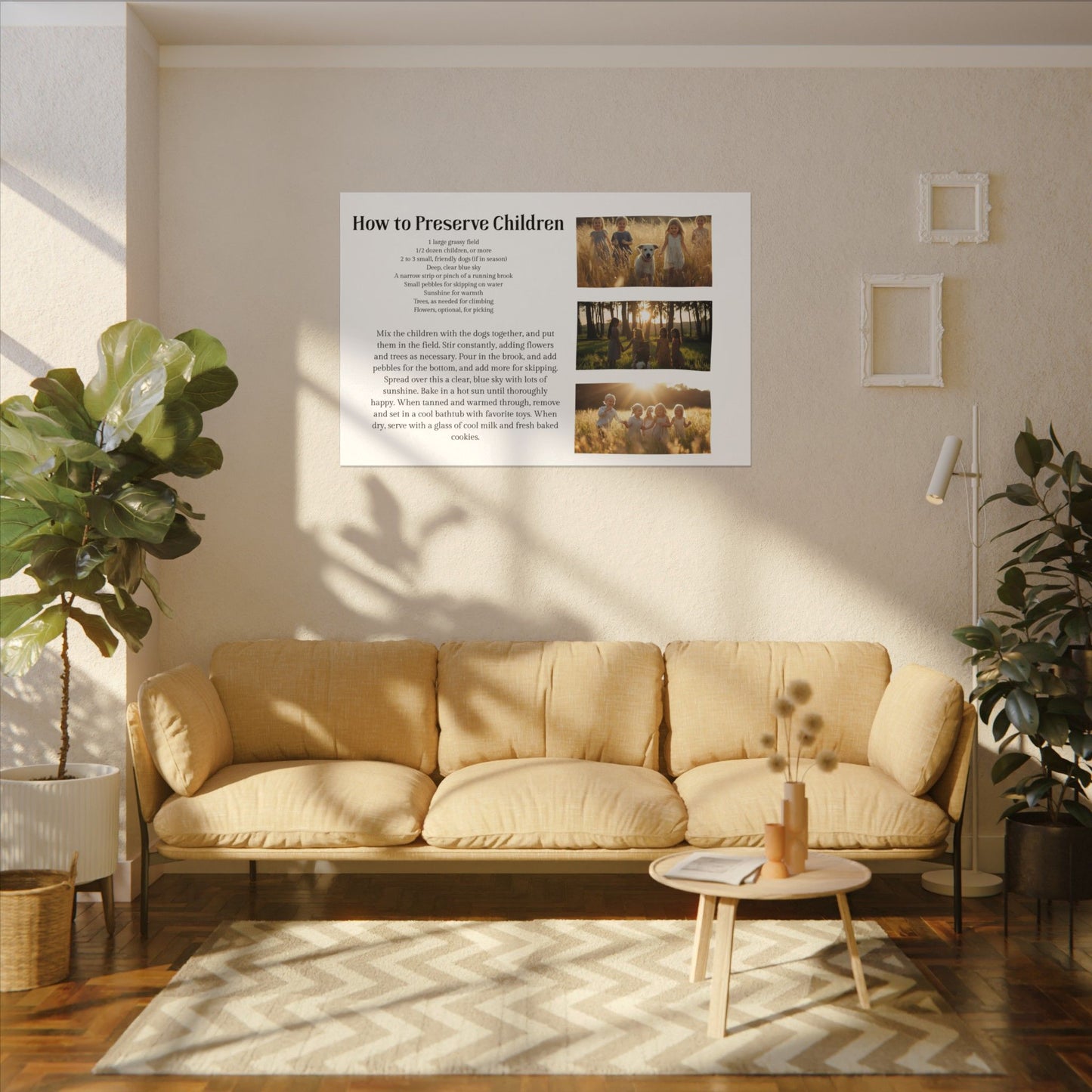 How to Preserve Children Canvas Wall Art — Whimsical Family Quote Print