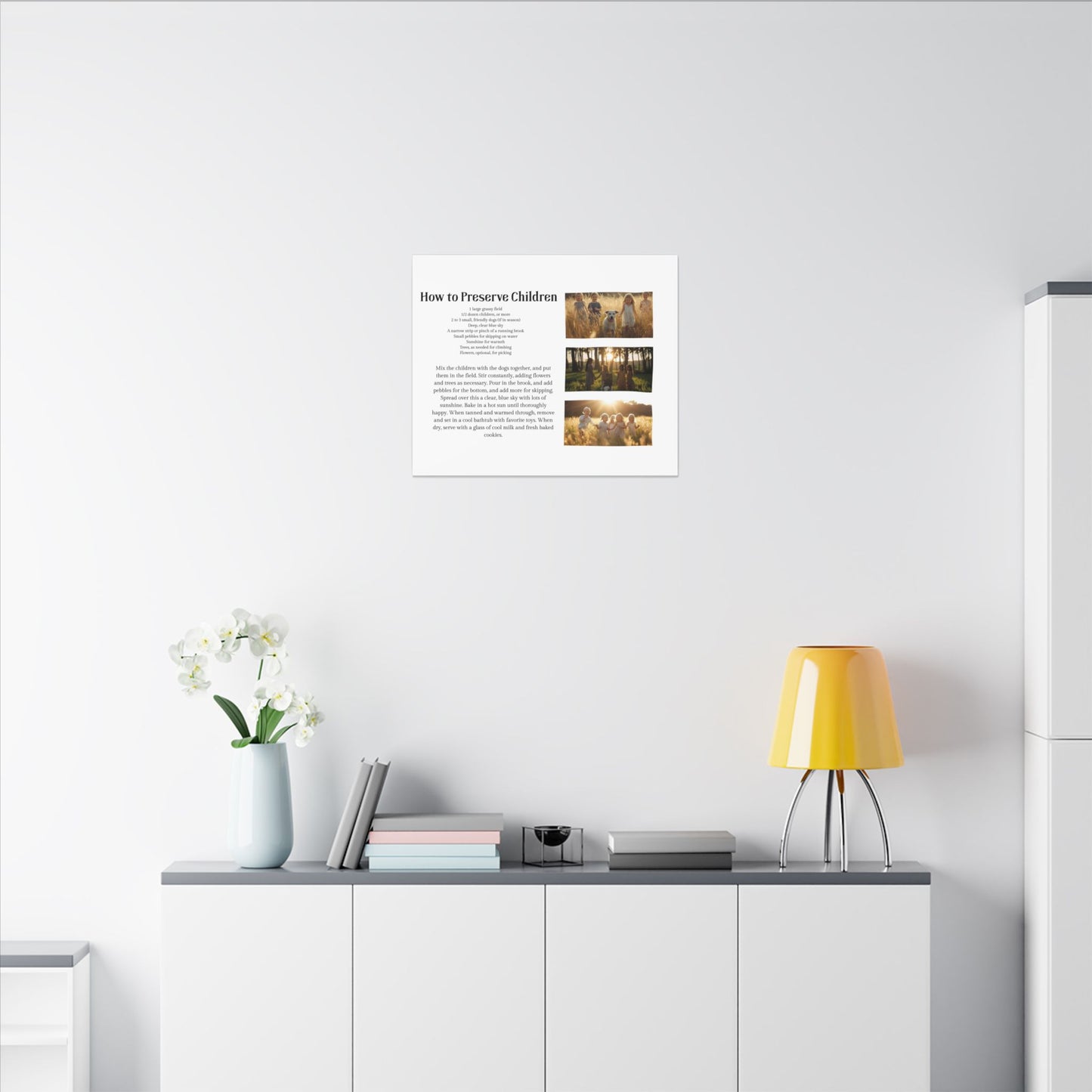 How to Preserve Children Canvas Wall Art — Whimsical Family Quote Print