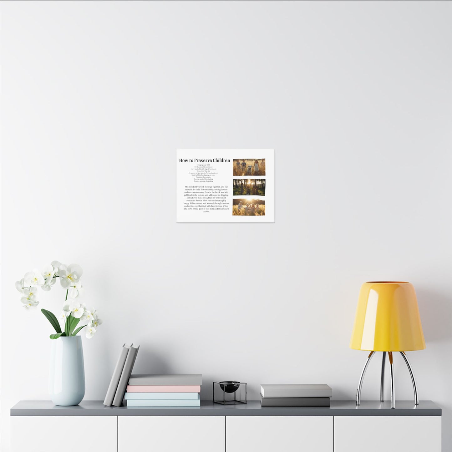 How to Preserve Children Canvas Wall Art — Whimsical Family Quote Print