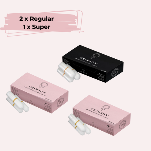 Medium Flow Bundle – 2 x regular and 1 x super