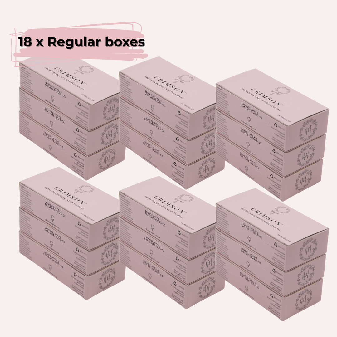 Regular Organic Cotton Tampons - 18 Box Workplace Pack