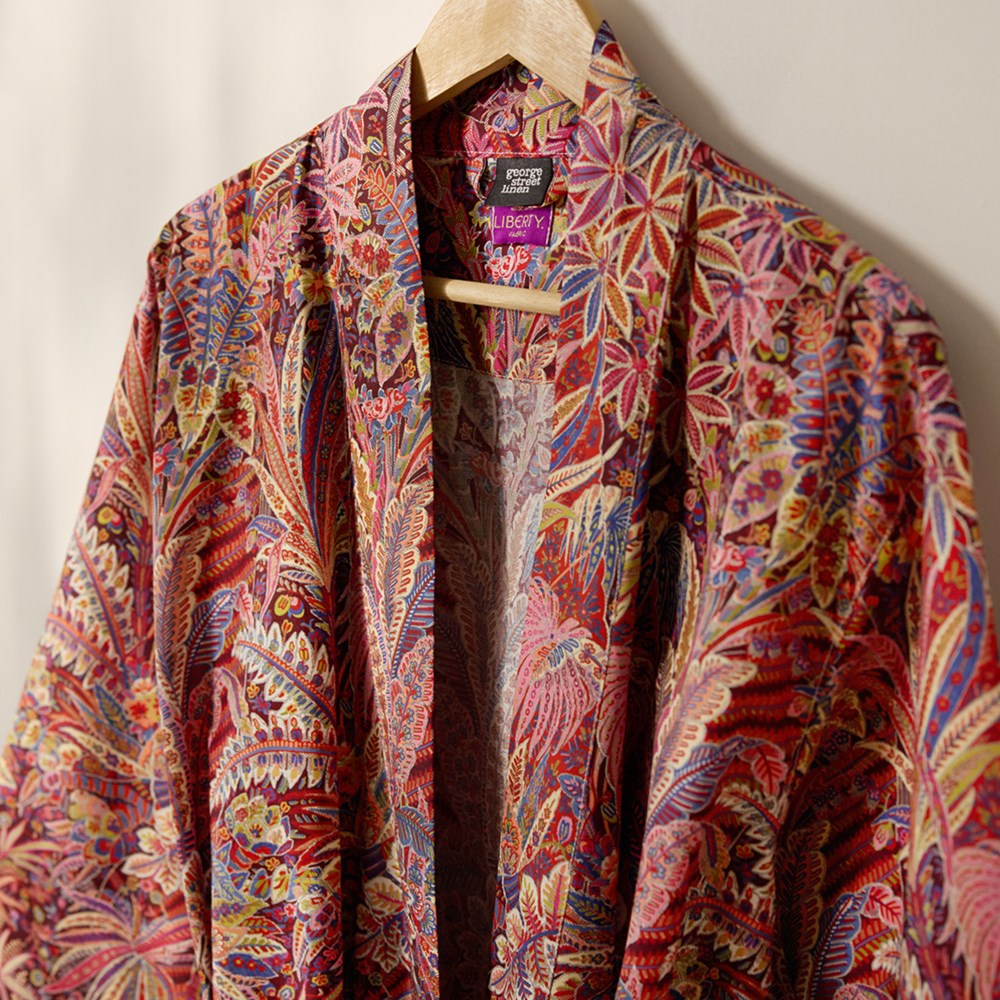 Cotton Printed Bathrobe Made With Liberty Fabric