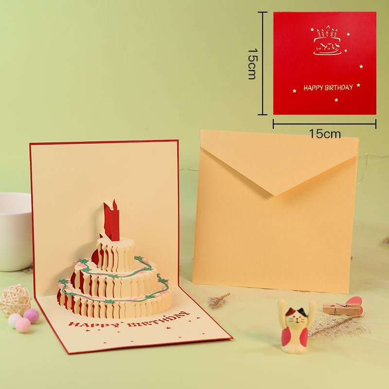 Lowrey Happy Birthday Cake 3D Pop-Up Greeting Card