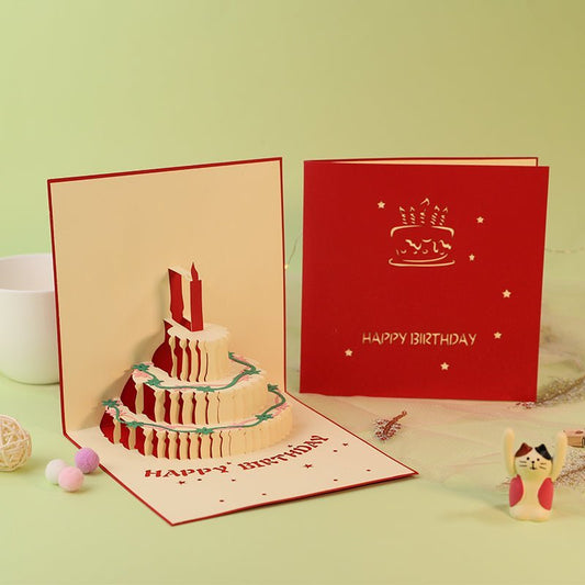 Lowrey Happy Birthday Cake 3D Pop-Up Greeting Card